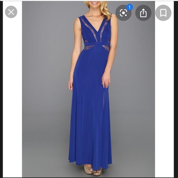 bcbg royal blue gown